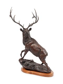 David Schaefer
(American, 1949-2012)
Royal Elk, edition 13/50, 1985
