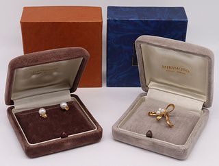 JEWELRY. Mikimoto 18kt Gold and Pearl Jewelry.