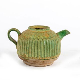 SMALL VINTAGE CHINESE CERAMIC TEAPOT KETTLE