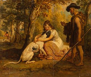 James Ward
(British, 1769-1859)
Untitled (Two Figures and Dog)