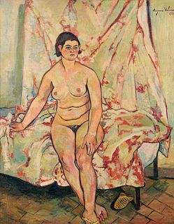 Suzanne Valadon
(French, 1865-1938)
Nu assis sur le bord d'un lit, 1929
