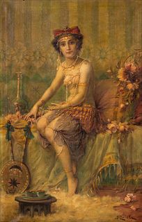 Hans Zatzka
(Austrian, 1859 - 1945)
Seated Egyptian Girl