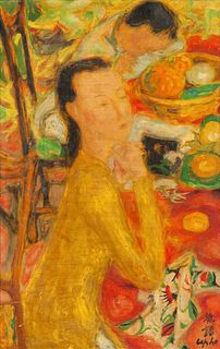 Le Pho
(Vietnamese/French, 1907-201)
La Meditation, c. 1955