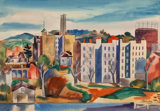 Jan Matulka
(American/Czech, 1890-1972)
View Of The Bronx, c. 1921