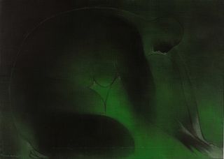 Ricardo Martinez(Mexican, 1918-2009) Mujer en Verde, 1974