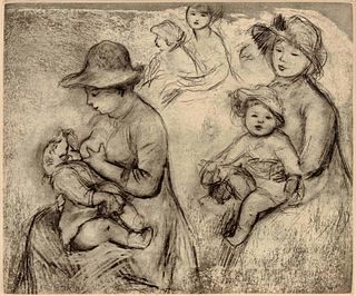 Pierre-Auguste Renoir
(French, 1841-1919)
Trois esquisses de maternity (Three Studies of Motherhood), 1893