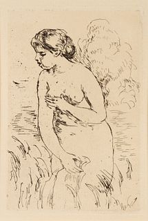 Pierre-Auguste Renoir
(French, 1841-1919)
Baigneuse Debout a  Mi-Jambes, 1910