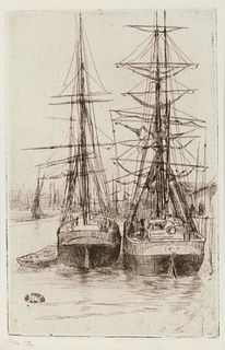 James Abbott McNeill Whistler
(American, 1834-1903)
The Two Ships, 1875