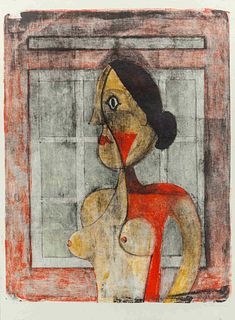 Rufino Tamayo(Mexican, 1899-1991)Portrait de Femme (from Mujeres), 1969