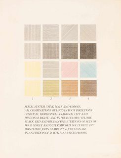 Sol Lewitt
(American, 1928-2007)
Serial System Using Lines and Color (set of five screenprints with cover sheet), 1977