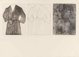Jim Dine
(American, b. 1935)
Etching, Self-Portrait (Ivory), 1969-1972