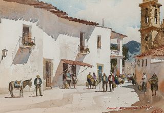 Lowell Ellsworth Smith | Street Scene, Mexico 