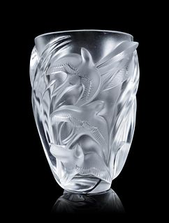 Lalique, France, 20th Century, Martinets Vase