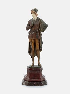 Hans Keck (Austrian, 1875-1941) Figural Sculpture of a Man in Renaissance Costume 