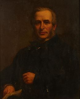 19th c. Portrait of a Gentleman Painting on Canvas
