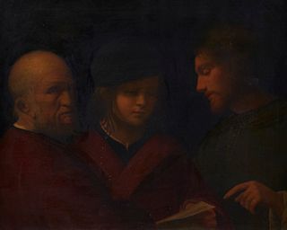 After Giorgione "The Three Ages of Man" Oil on Canvas 19th c