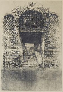 After James McNeill Whistler "The Doorway" Etching