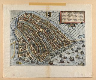 Lodovico Guicciardini Map of Amsterdam ca. 1588
