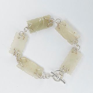 Bracelet w/ Chinese Jade Carvings