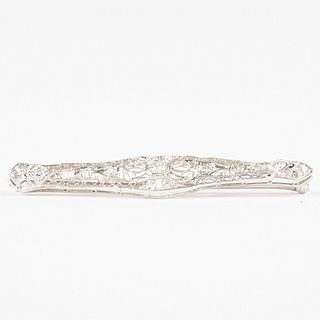 Diamond and White Gold Brooch