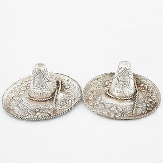 Pair of Sterling Silver Sombreros
