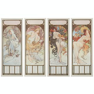 Alphonse Mucha "Seasons" Series of 4 Lithographs 1897