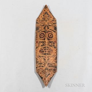 Painted Wood Dayak Shield, Klau