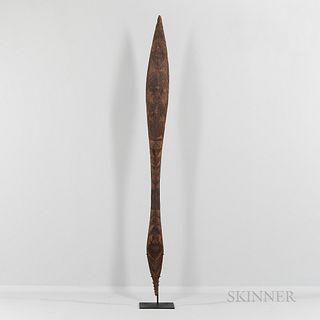 Solomon Islands Carved Wood Dance Paddle