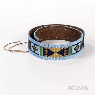 Nez Perce Beaded Leather Belt