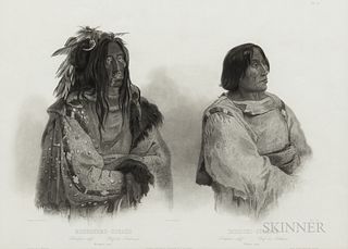Karl Bodmer (1809-1893) Print Depicting Two Indians
