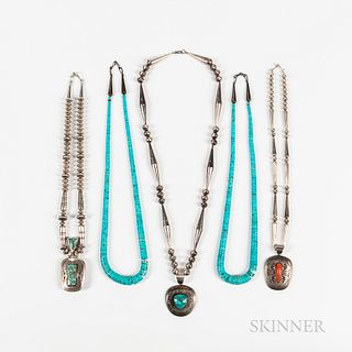 Five Contemporary Navajo Necklaces