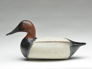 Canvasback drake, Charles Perdew, Henry, Illinois, mid 20th century.