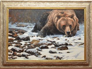 "In Your Face: Grizzly," oil on canvas John Seerey Lester.