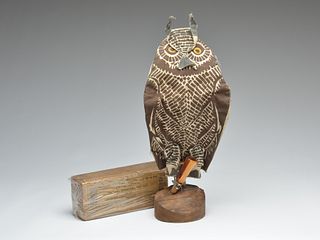 Hoosier call & owl, Delphi, Indiana, circa 1930s.