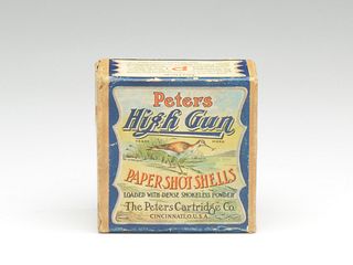 Rare two piece shotgun shell box, Peters High Gun.