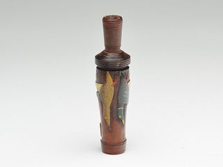 Carved duck call, Charles Perdew, Henry Illinois.