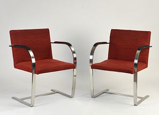 Pr of 1970s Knoll chrome “Brno” chairs