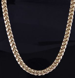 14k yellow gold linked necklace