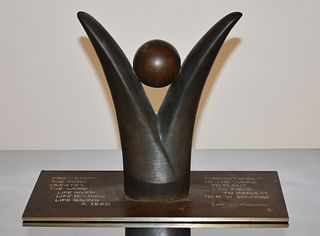Thomas McGlynn Mid Century bronze sculpture "The Word"