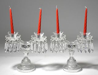 Pair of Waterford crystal two-branch candelabras