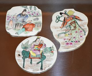 3 Chinese 19th C. Famille Rose porcelain items