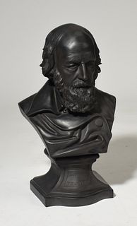 Wedgwood black basalt bust of Tennyson