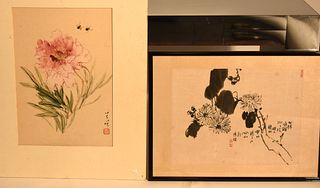 Two Chinese watercolors