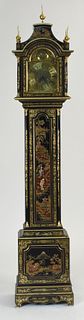 20th C. chinoiserie decorated grandfather clock