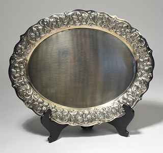 Large Buccellati oval sterling silver platter