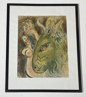 Marc Chagall lithograph, "Paradis II"