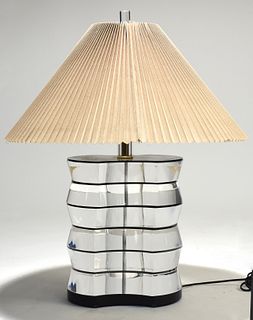 Modern stacked lucite table lamp