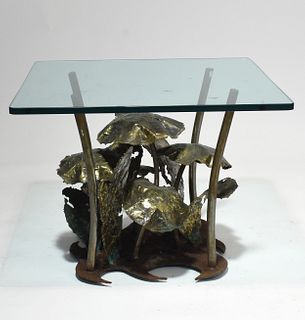 Silas Seandel welded steel mushroom coffee table