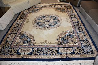 Room size Chinese blue and white rug