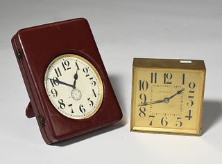 Two travel clocks, Marcus (France) along with other